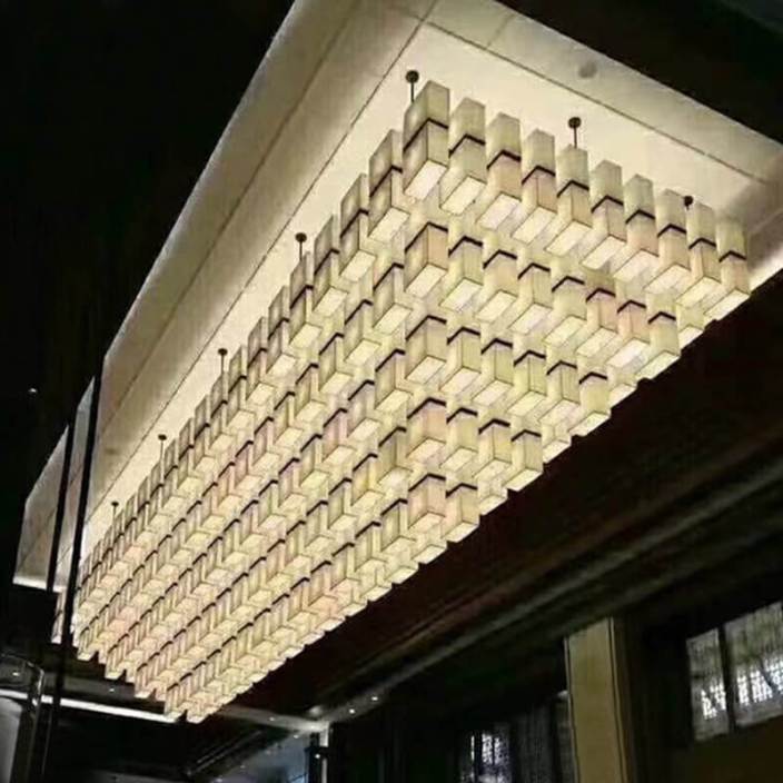 酒店大廳吸頂燈，源頭酒店燈廠